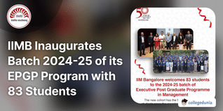 IIM Bangalore Inaugurates Batch 2024-25 of its EPGP Program with 83 Students